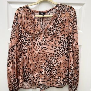Paige silk leopard print blouse, size small S